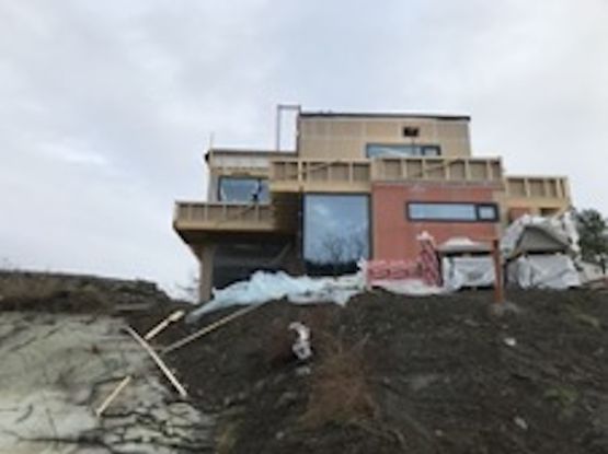 Hytte Holmestrand under oppføring1